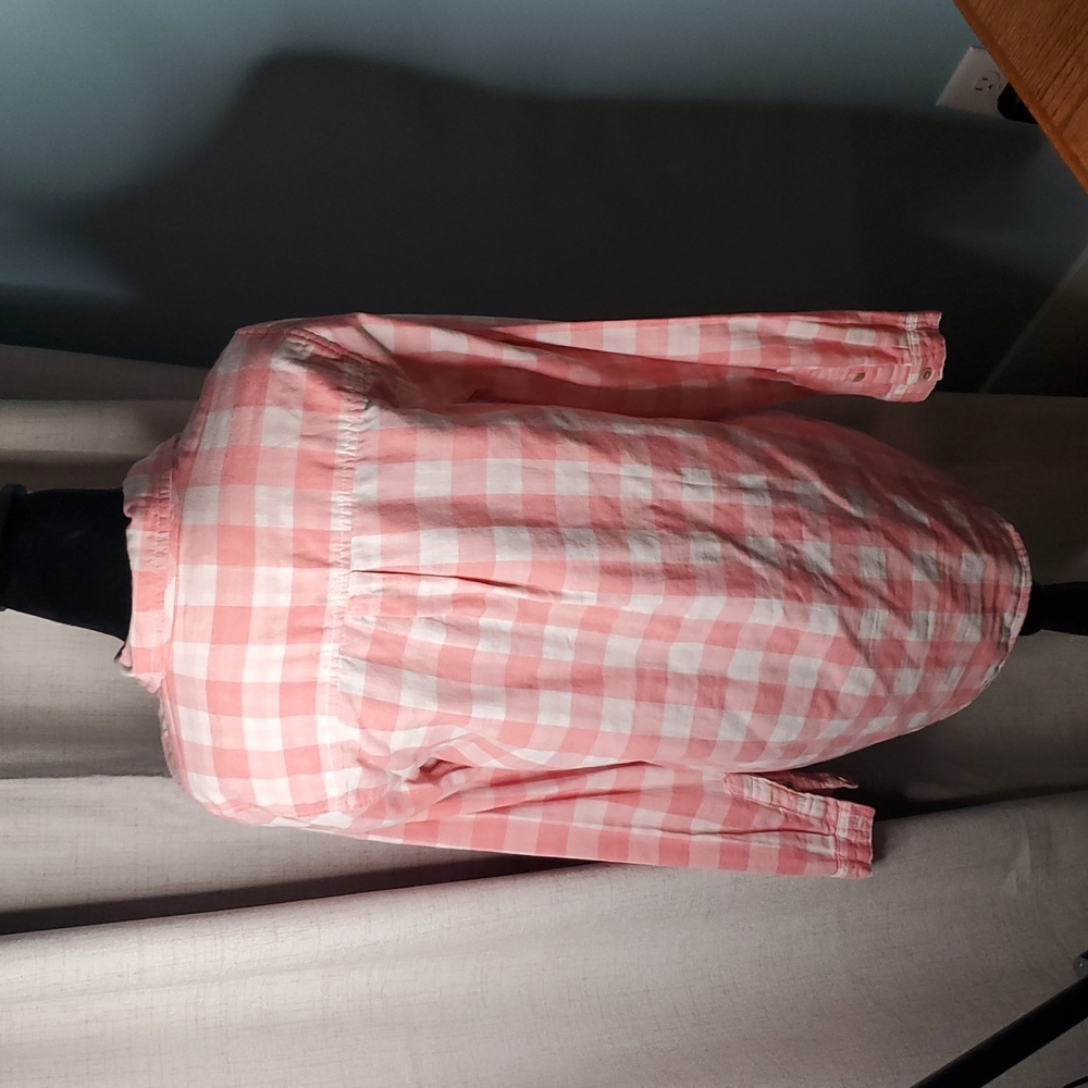 G. H. Bass & Co Pink And White Plaid Casual Cotton Button Down Shirt S - Picture 2 of 8